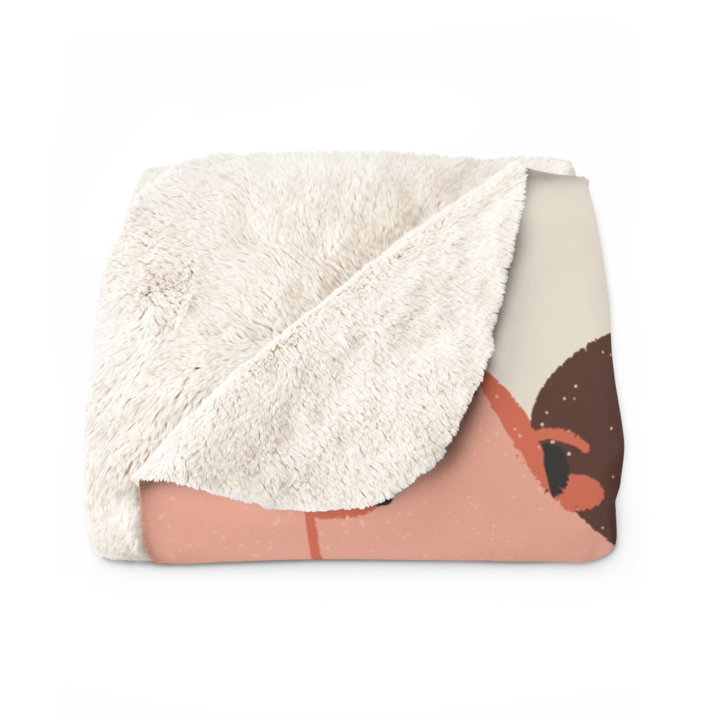 Cozy Dog Faces Sherpa Fleece Blanket — Cute Puppy Pattern Throw