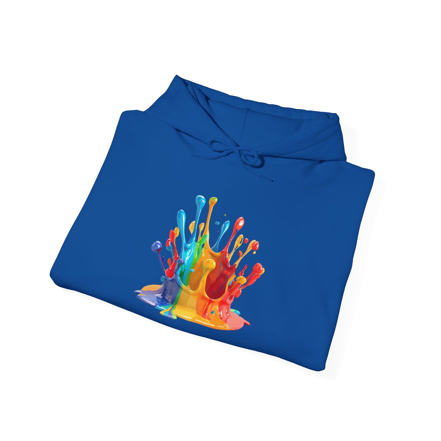 Color Splash Crown Hoodie – Rainbow Paint Crown Graphic Sweatshirt
