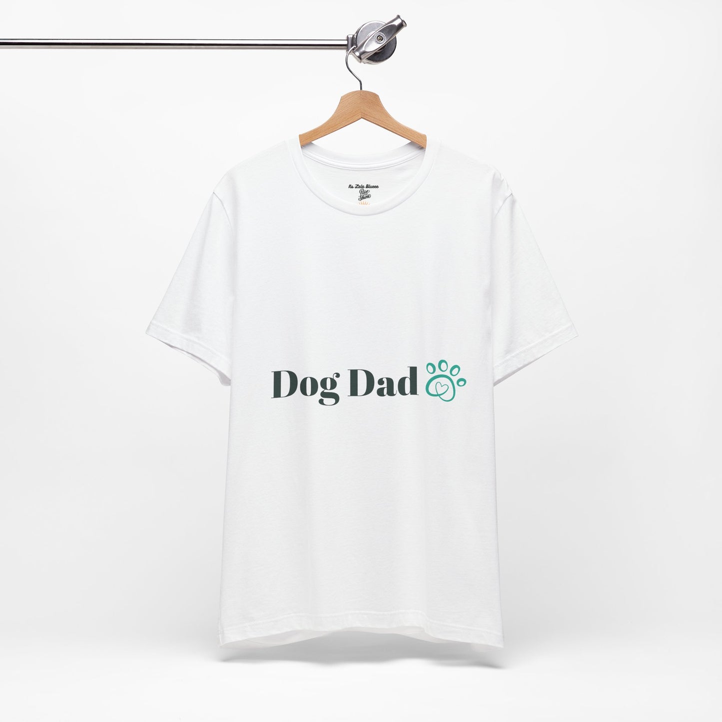 Dog Dad T-Shirt — ‘Dog Dad’ Text with Paw Print Tee