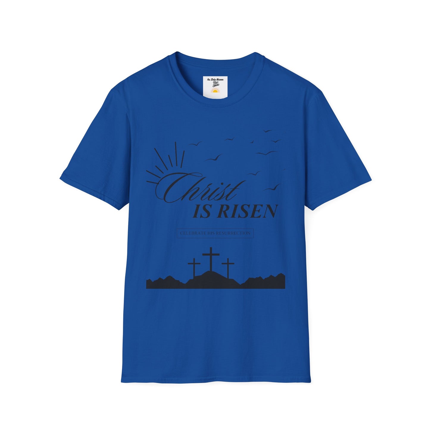 Christ Is Risen T-Shirt — Easter Christian Faith Tee with Crosses