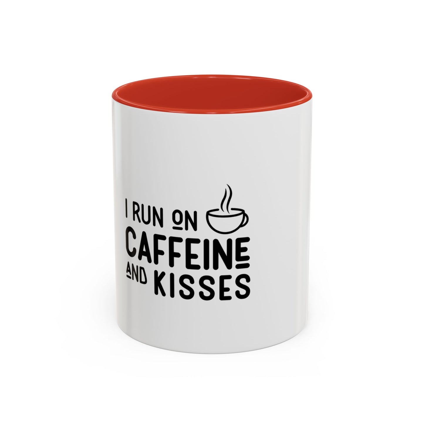 I Run on Caffeine and Kisses Coffee Mug — Accent 11/15oz