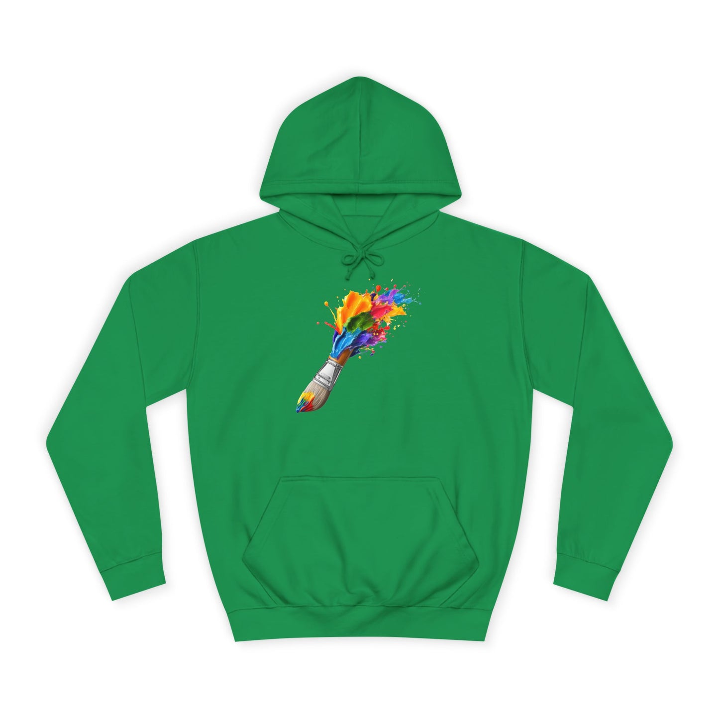 Artist Paintbrush Hoodie — Color Splash Creative Sweatshirt