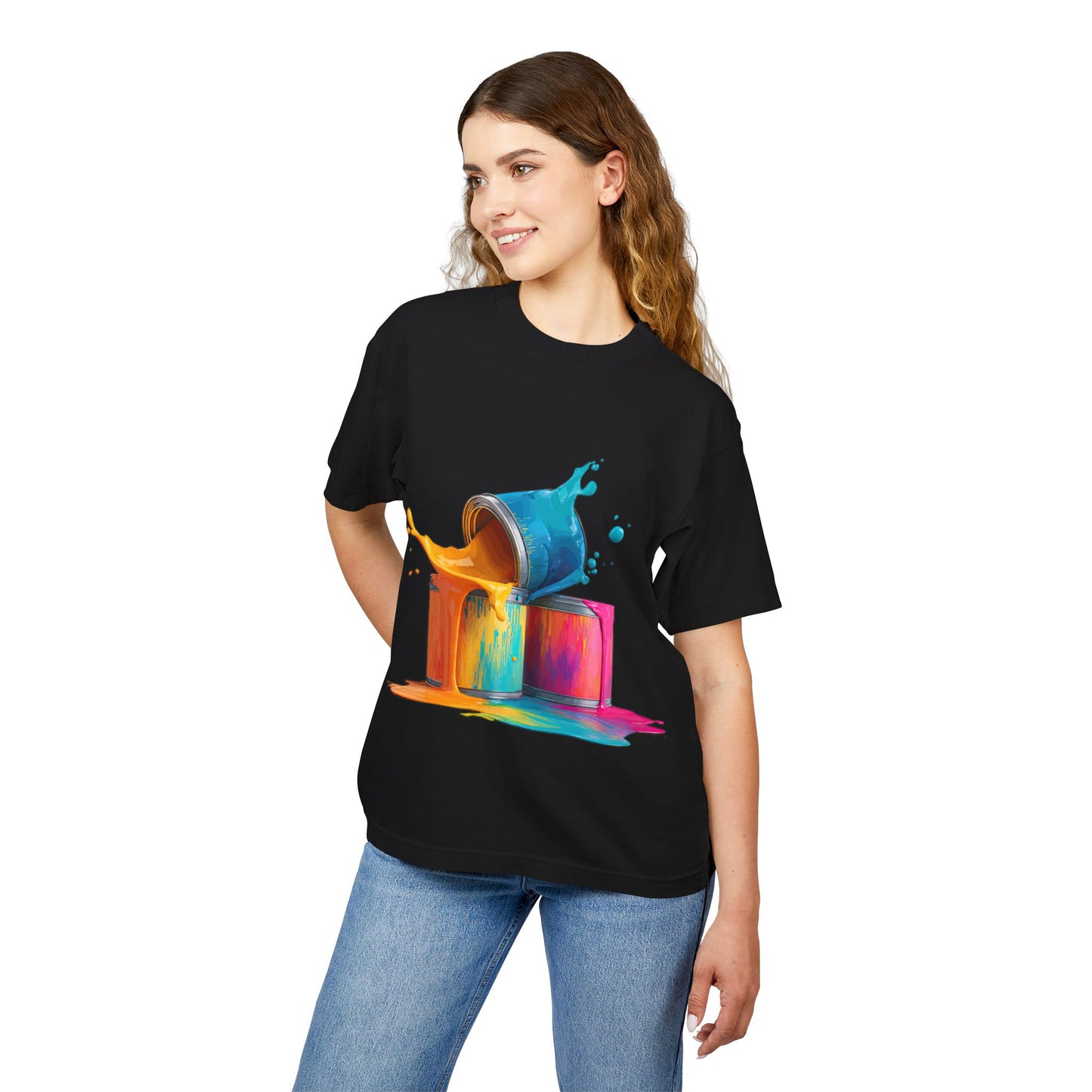 Paint Splash T-Shirt — Colorful Pour Painting Graphic Tee
