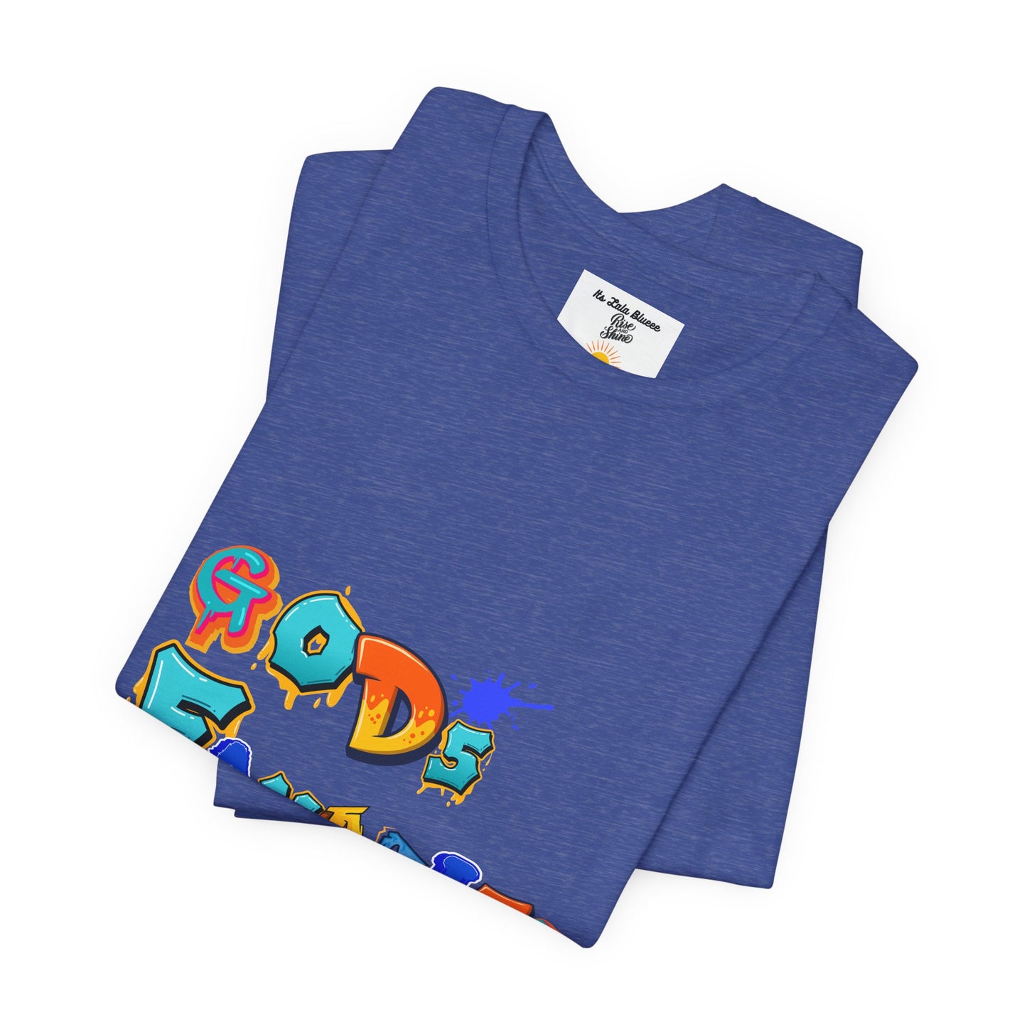 God's Favorite Graphic Tee — Colorful Handwritten Faith Shirt