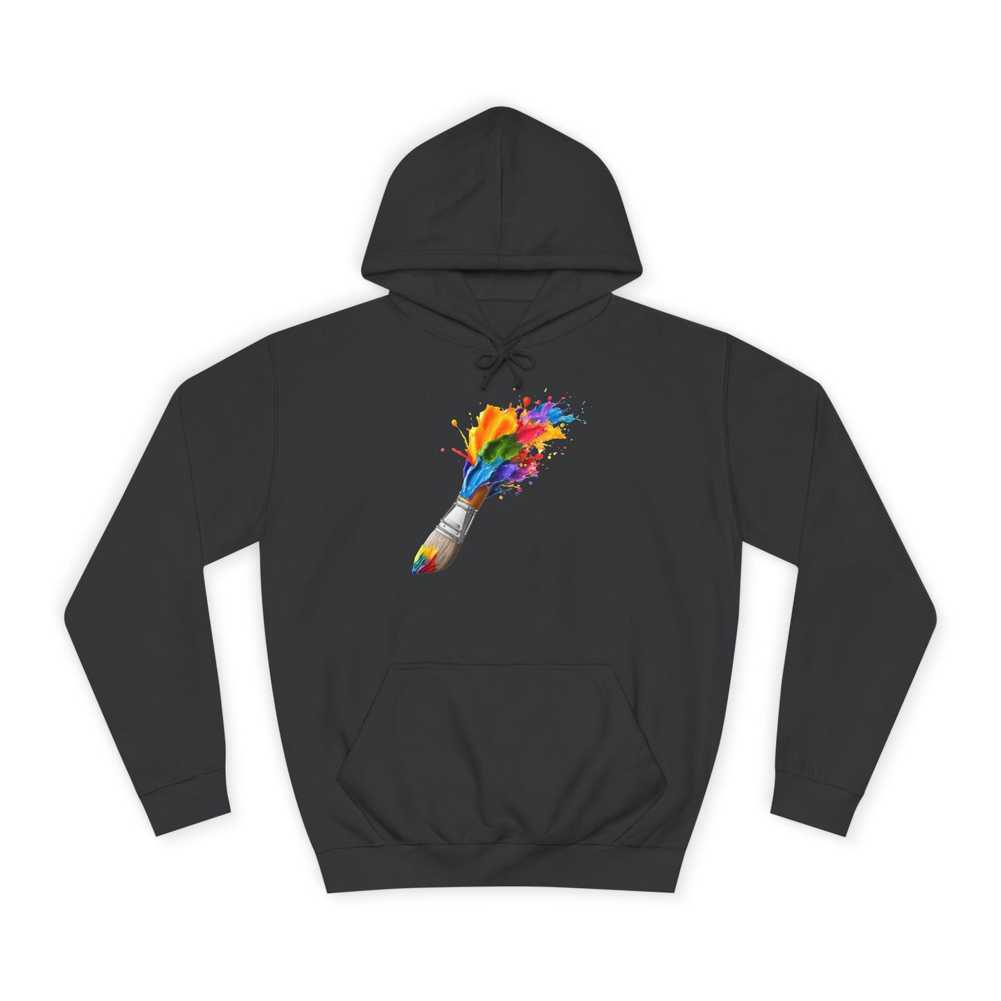 Artist Paintbrush Hoodie — Color Splash Creative Sweatshirt