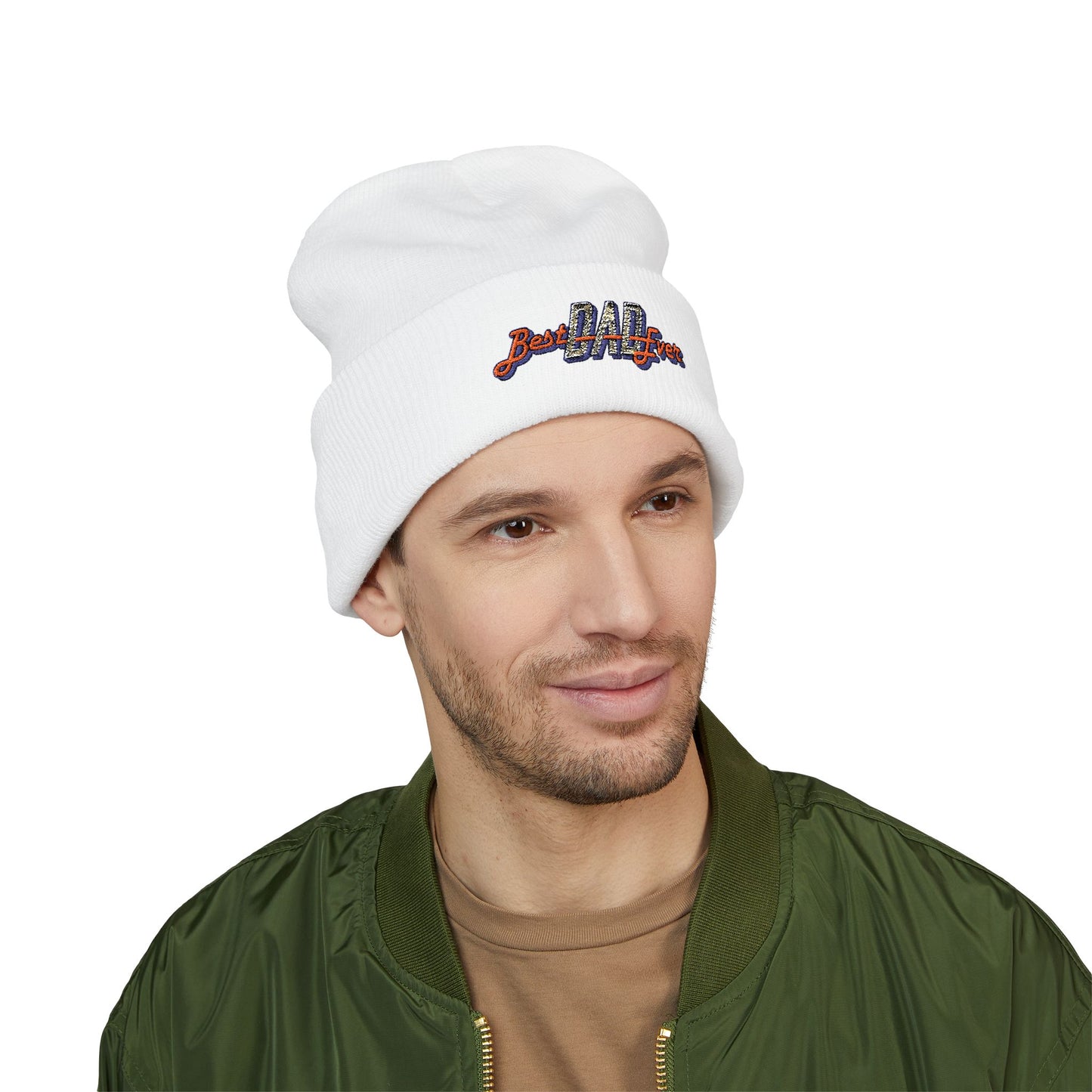 Best Dad Ever Embroidered Cuffed Beanie