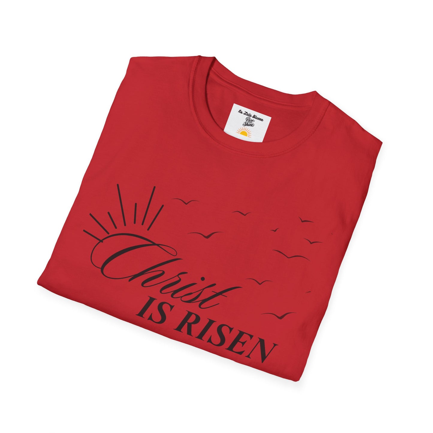 Christ Is Risen T-Shirt — Easter Christian Faith Tee with Crosses