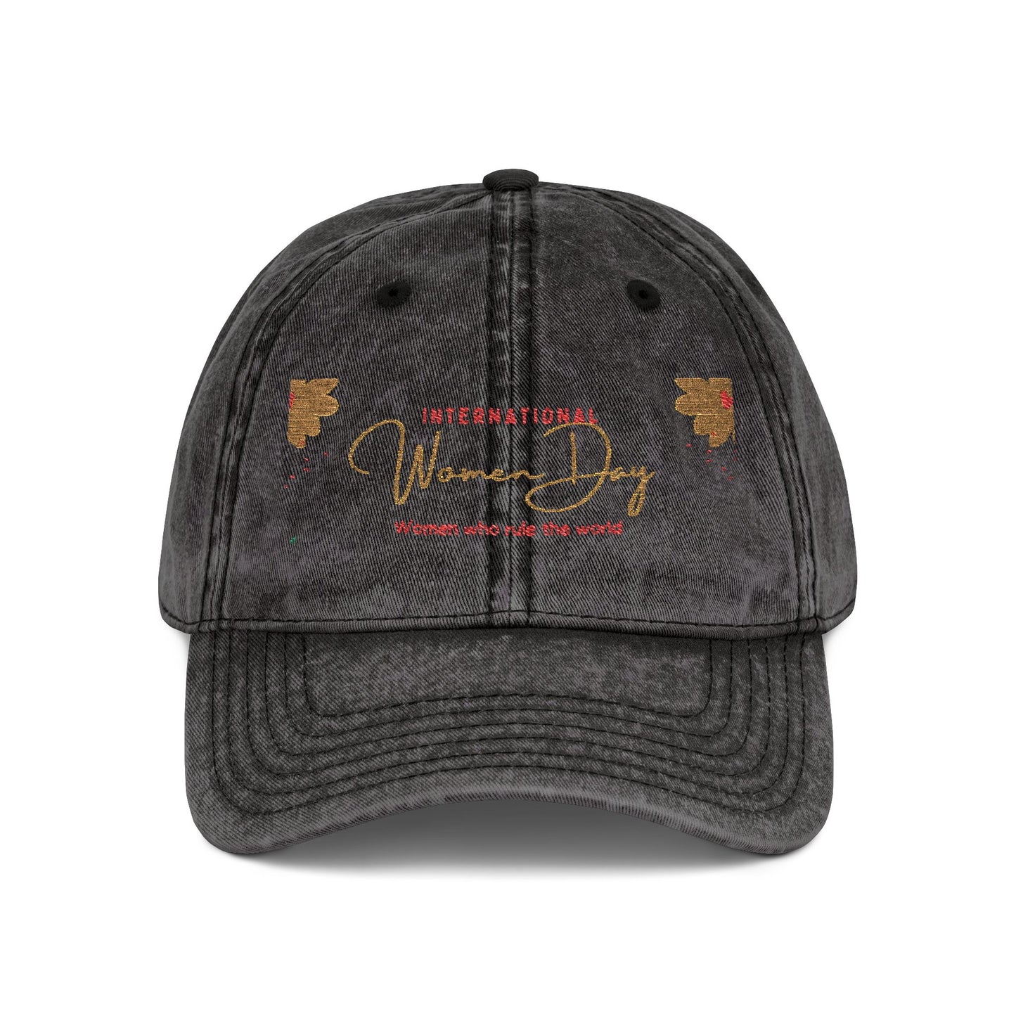 Vintage Embroidered Baseball Cap - Retro Distressed 'Vintage City' Logo