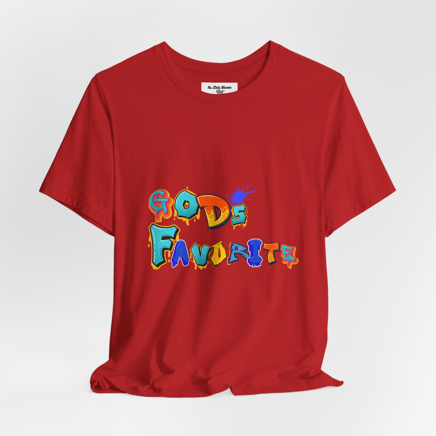 God's Favorite Graphic Tee — Colorful Handwritten Faith Shirt