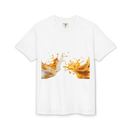 Coffee Splash T-Shirt — Milk & Espresso Art Splash Graphic Tee
