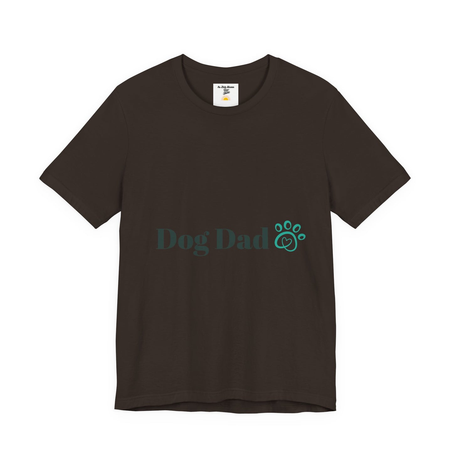 Dog Dad T-Shirt — ‘Dog Dad’ Text with Paw Print Tee