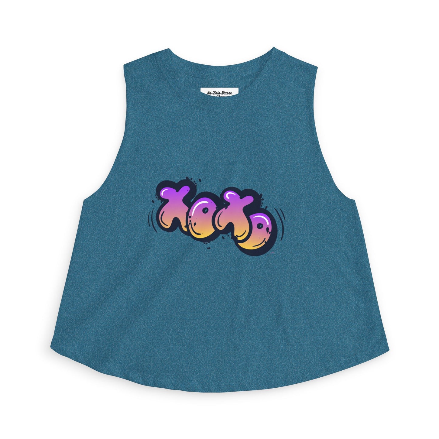XOXO Graffiti Crop Top — Women’s Trendy Valentine Streetwear