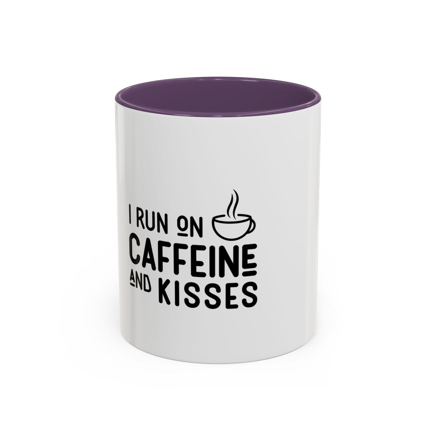 I Run on Caffeine and Kisses Coffee Mug — Accent 11/15oz