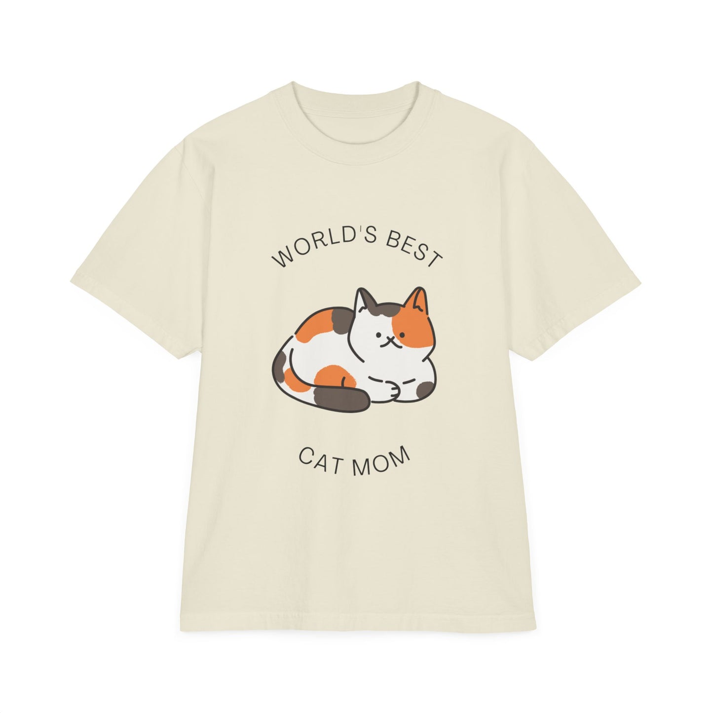 World's Best Cat Mom T-Shirt — Cute Calico Cat Graphic Tee for Cat Lovers