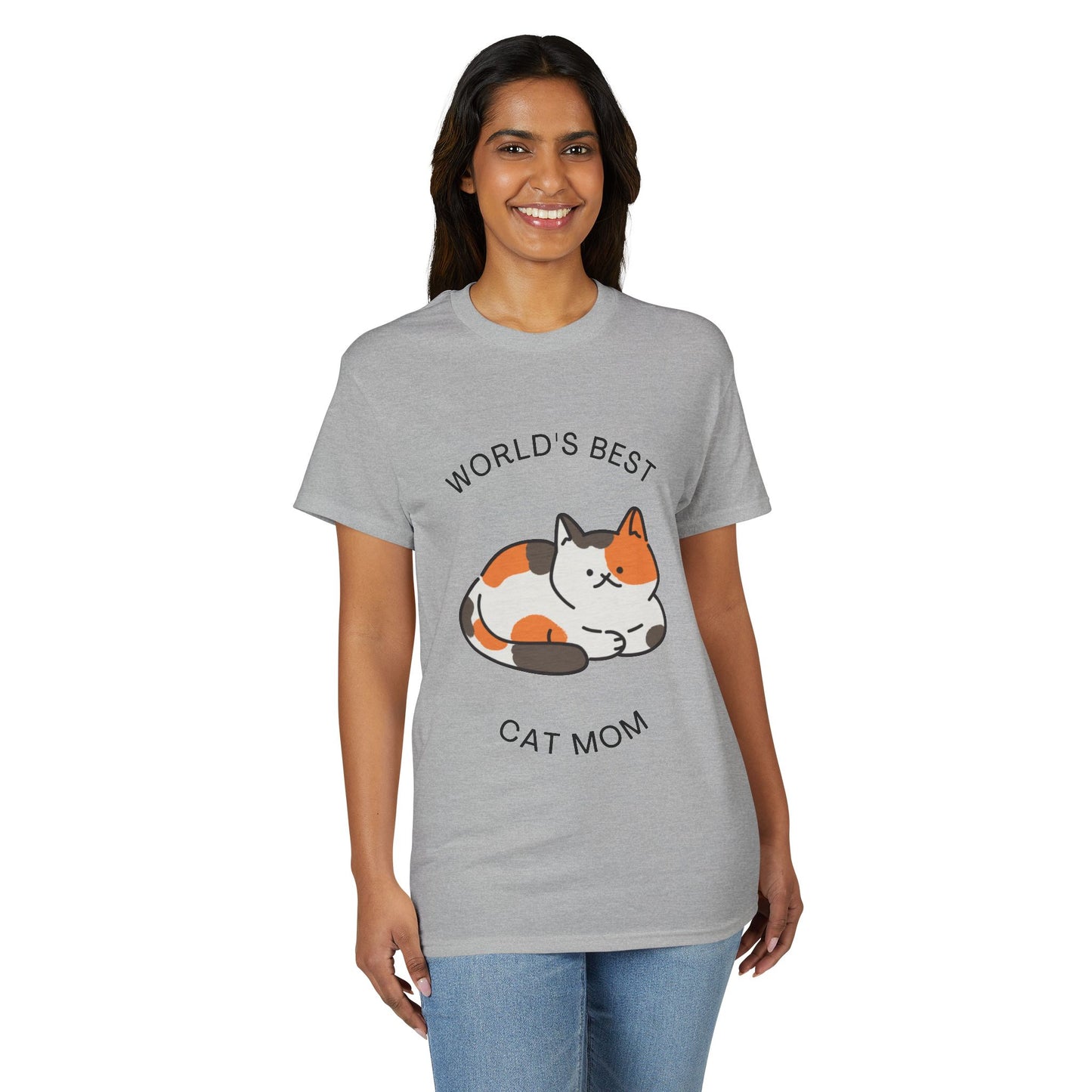 World's Best Cat Mom T-Shirt — Cute Calico Cat Tee for Cat Lovers