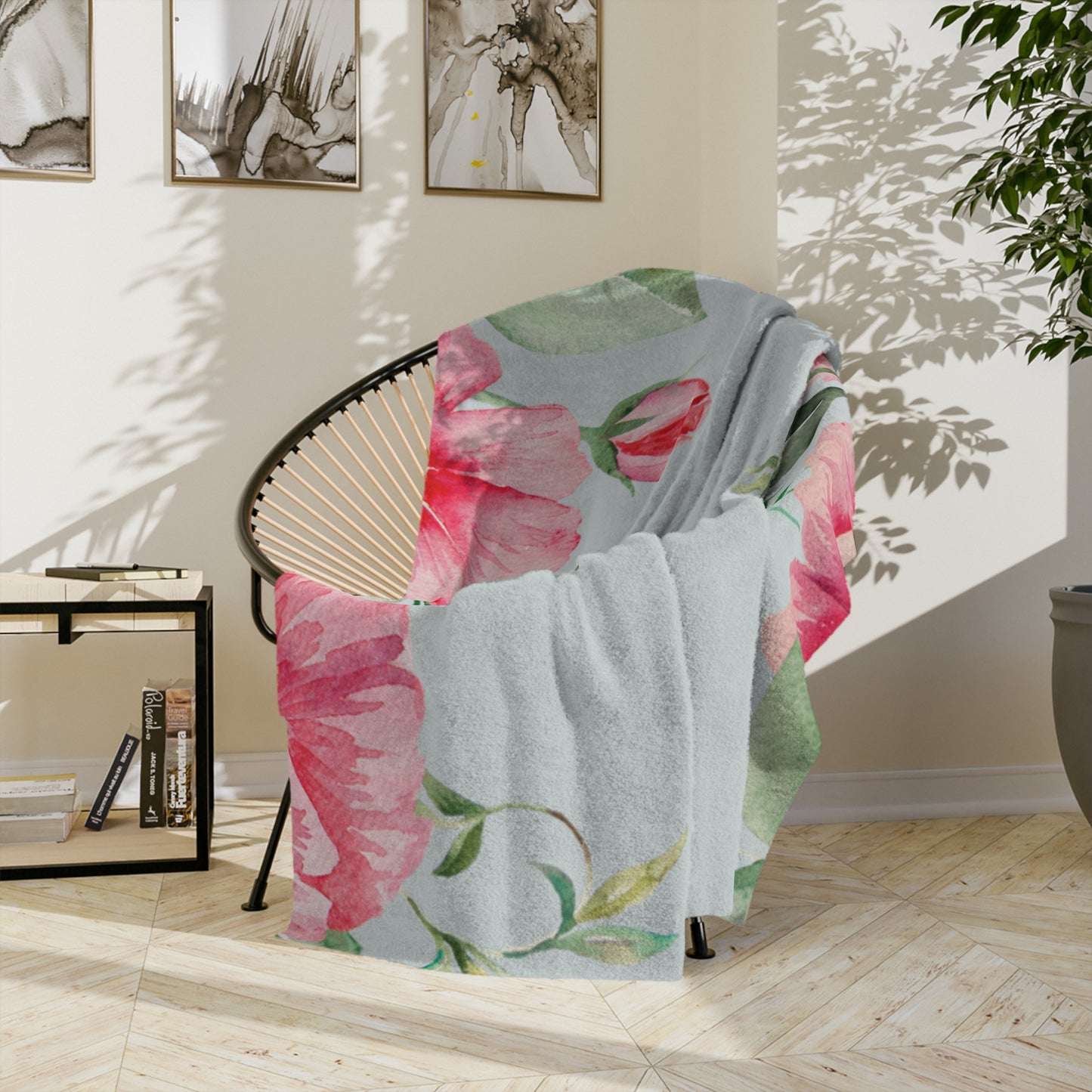 Mom Floral Microfiber Blanket — Cozy Velveteen Throw for Mother’s Day & Gifts