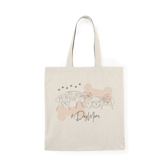 Dachshund Mom Canvas Tote Bag – Cute Line-Art Sausage Dog Tote for Dog Lovers