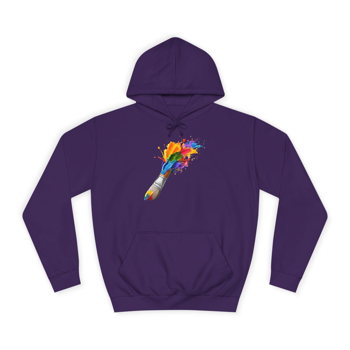 Artist Paintbrush Hoodie — Color Splash Creative Sweatshirt
