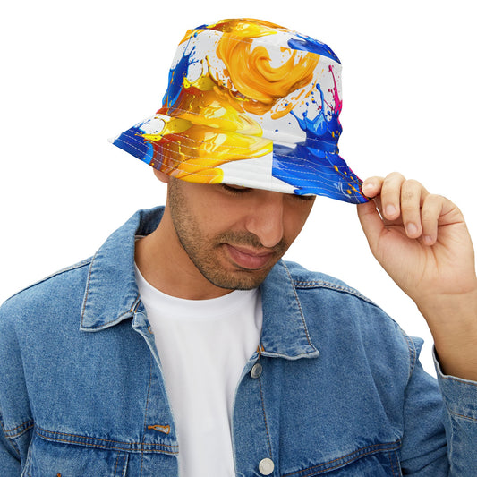 Color Splash Bucket Hat — Vibrant Paint Splash AOP Bucket Hat
