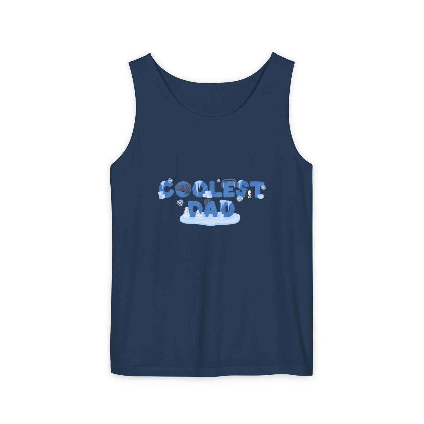 Coolest Dad Tank Top — Light Blue Retro Father's Day Tee