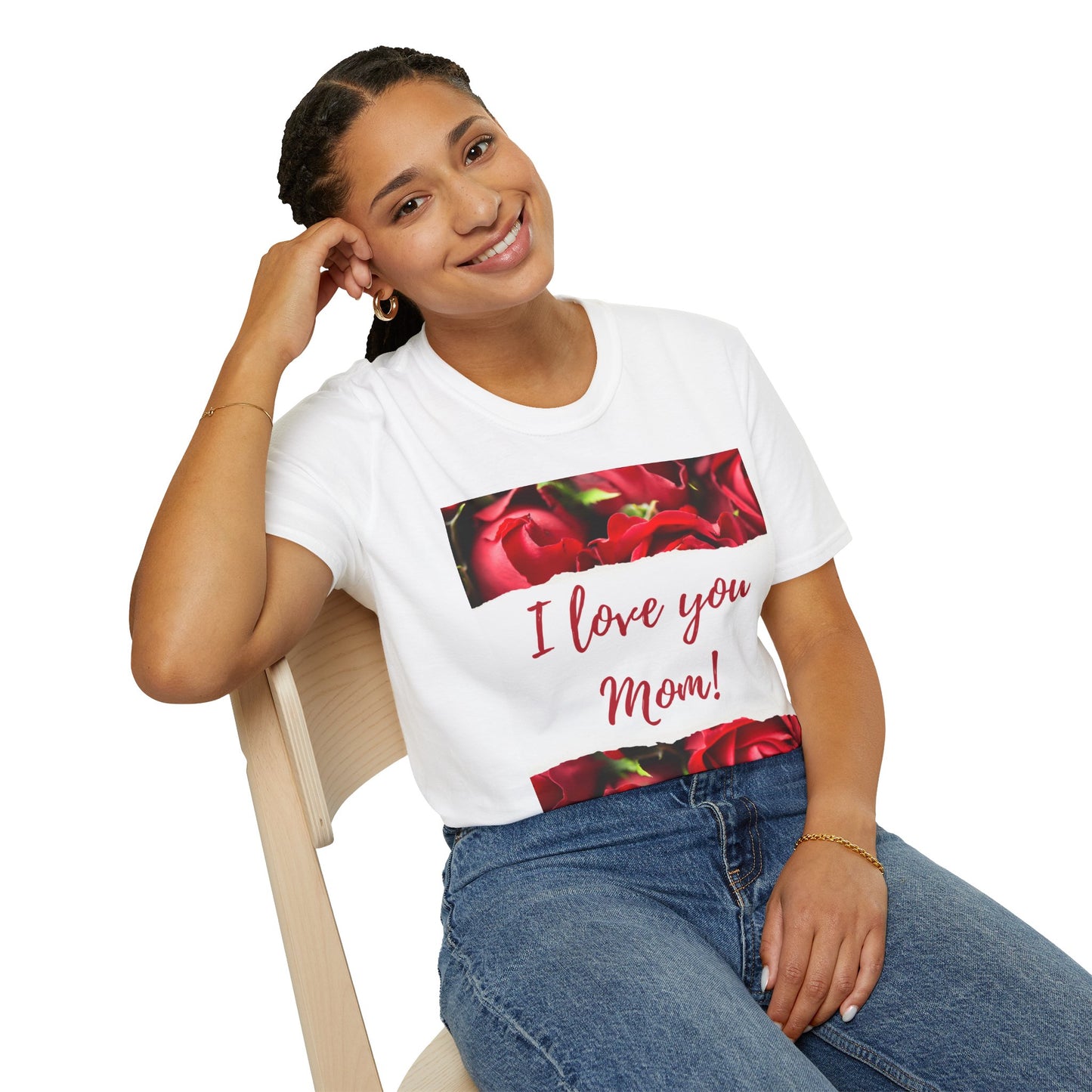 I Love You Mom T-Shirt — Red Roses Mother’s Day Tee