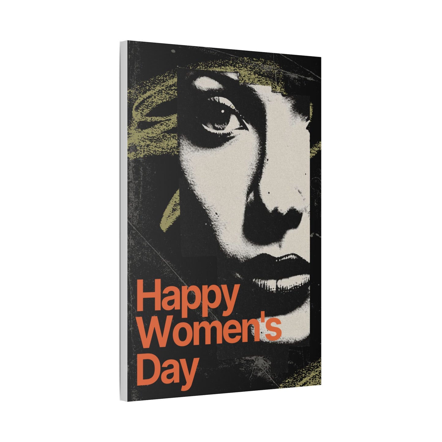 Women's Day Canvas Art - 'Happy Women's Day' Portrait Stretched Canvas