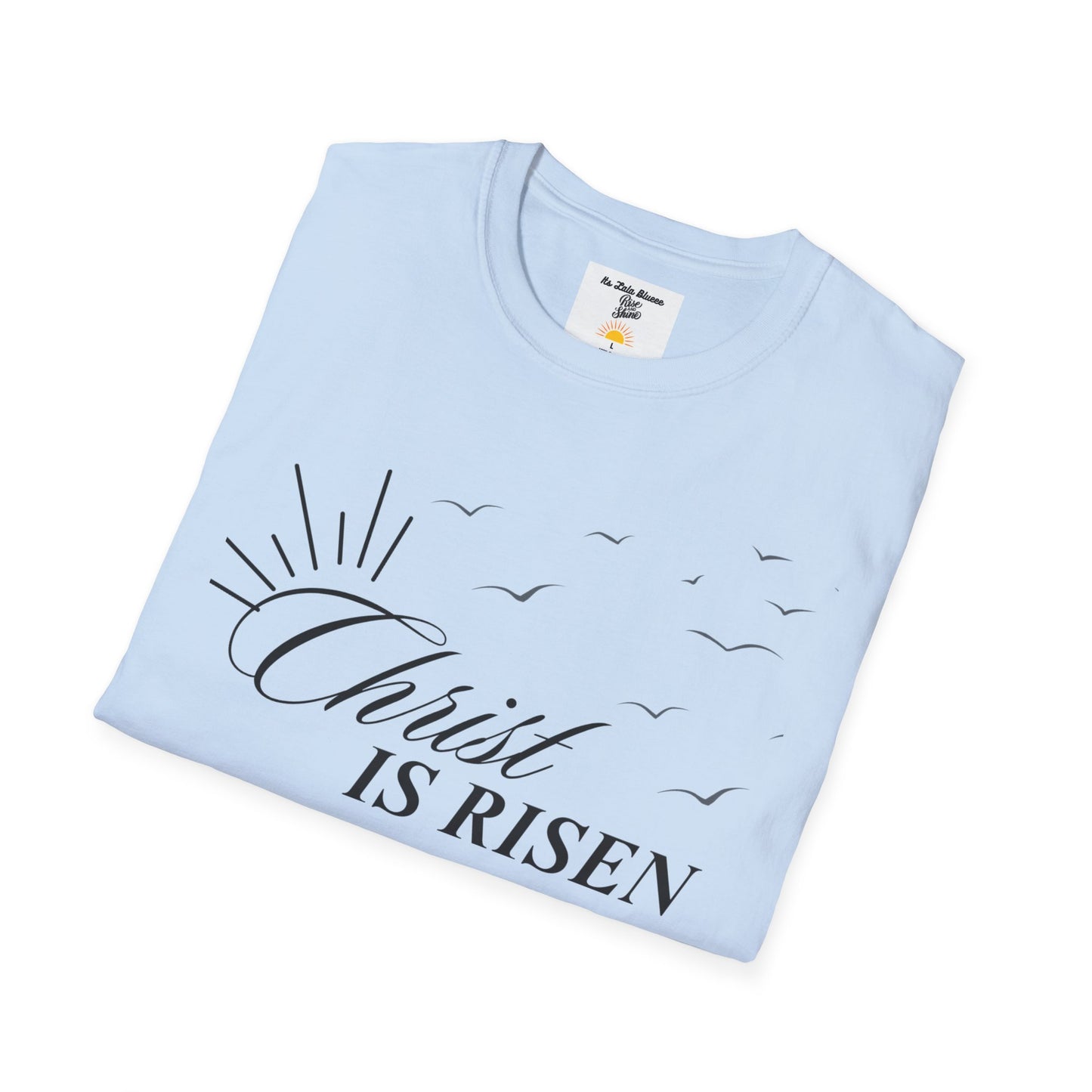 Christ Is Risen T-Shirt — Easter Christian Faith Tee with Crosses