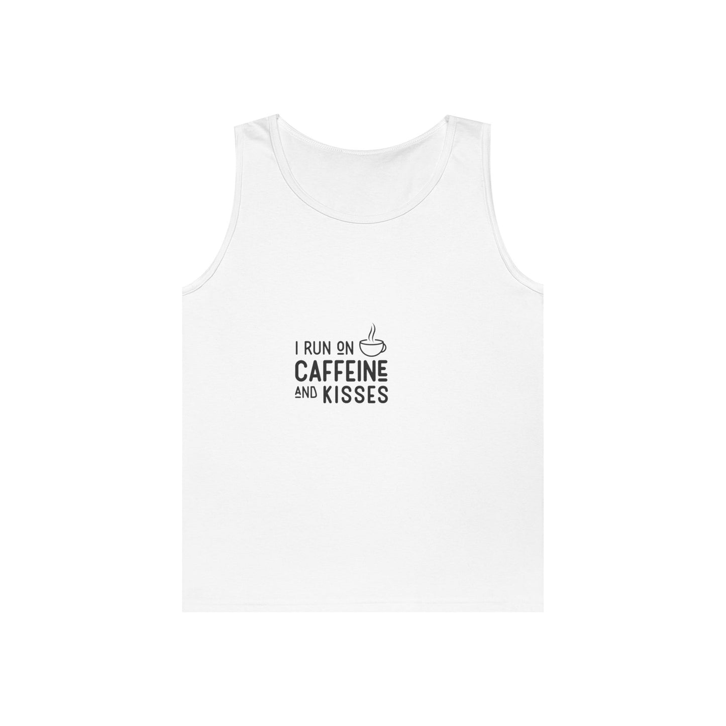 Caffeine & Kisses Tank Top — Cute Coffee Lover Shirt