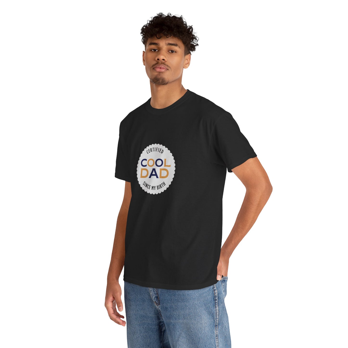 Cool Dad T-Shirt — "Certified Cool Dad" Badge Tee for Father's Day