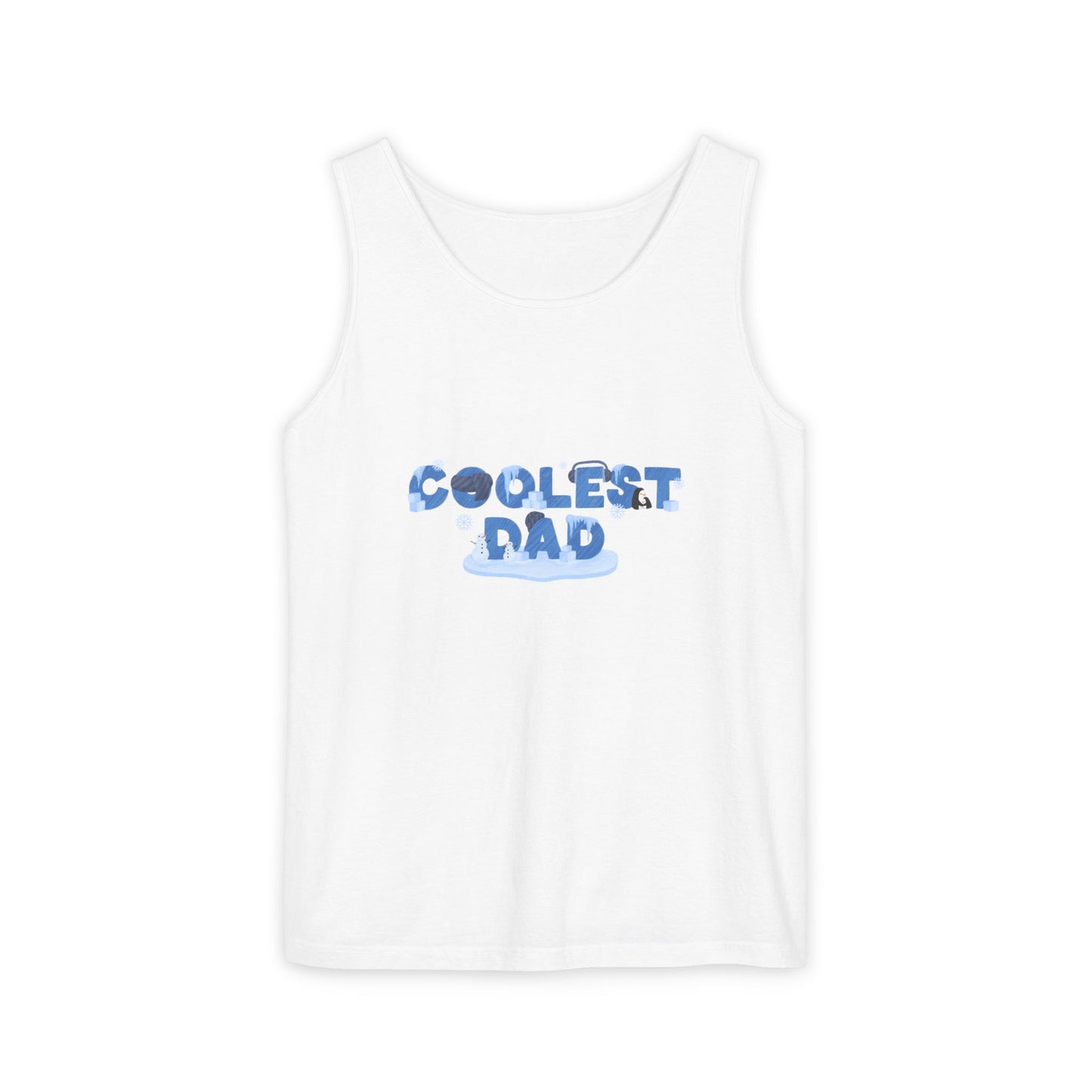 Coolest Dad Tank Top — Light Blue Retro Father's Day Tee