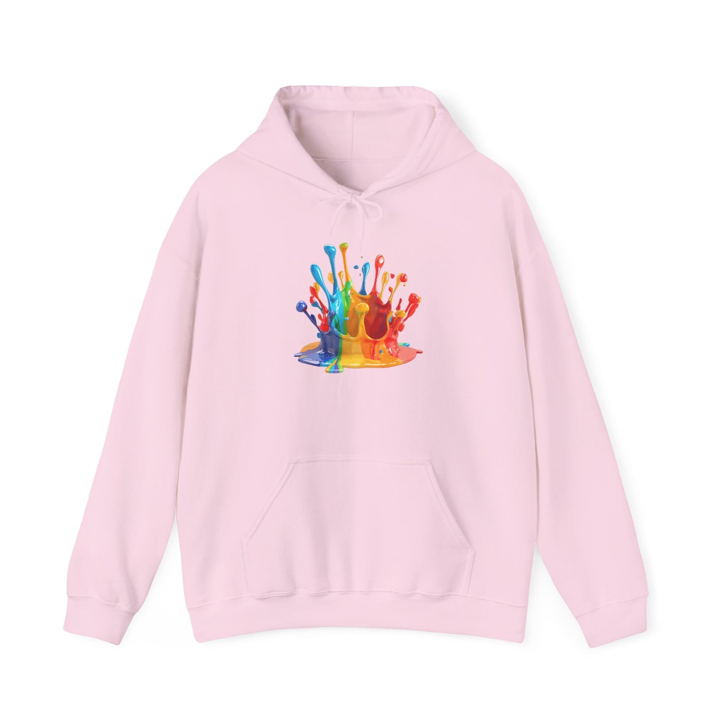 Color Splash Crown Hoodie – Rainbow Paint Crown Graphic Sweatshirt
