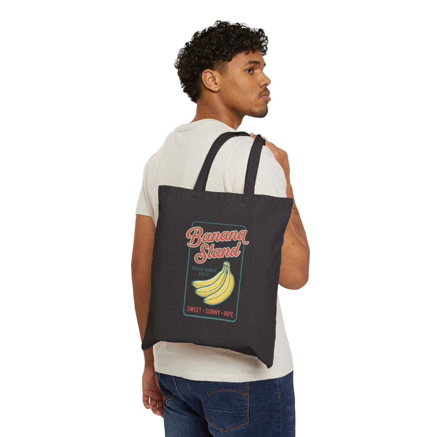 Banana Stand Illustration Tote | Vintage Food Graphics, Retro Diner Fruit