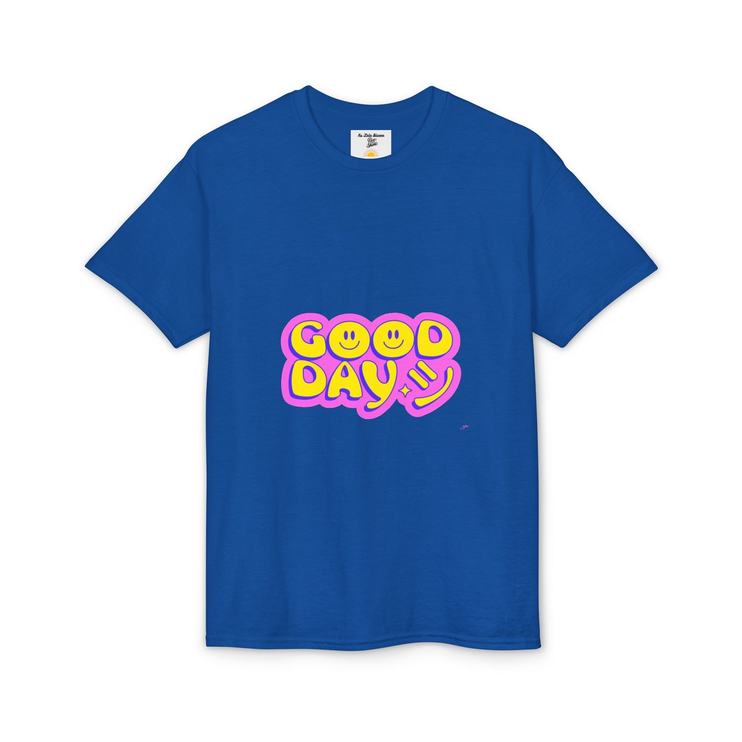 Good Day Smiley T-Shirt — Retro Neon Positive Vibes Tee