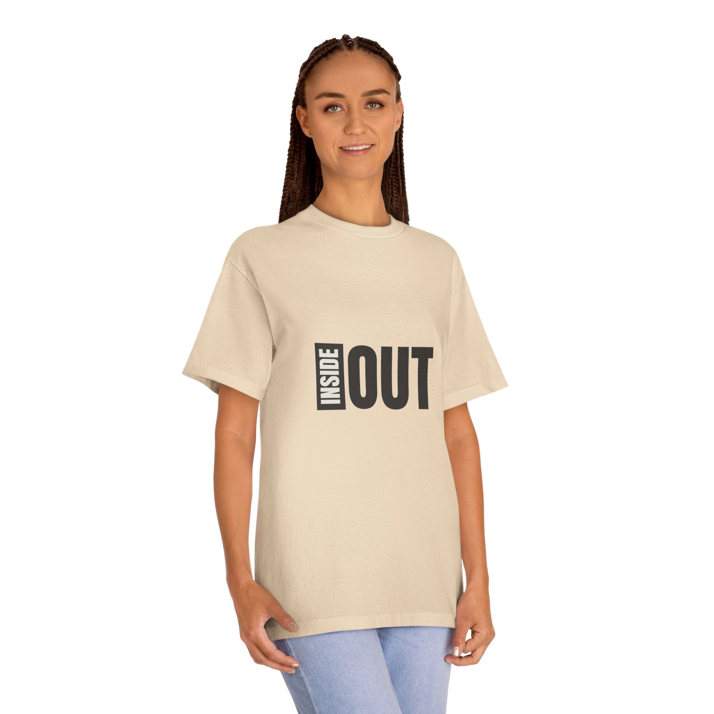 Inside Out Graphic Tee — Bold Minimalist Typography Shirt
