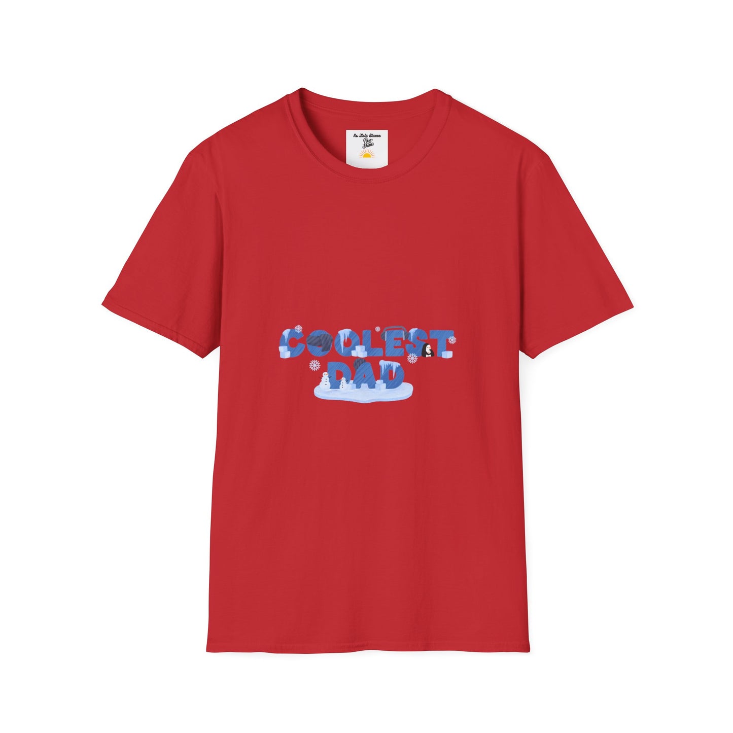 Coolest Dad T-Shirt — Blue Pattern "Coolest Dad" Graphic Tee