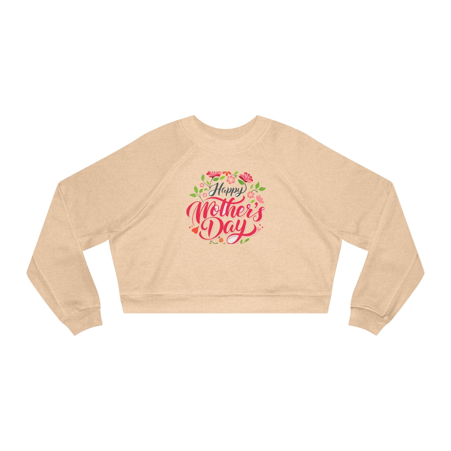 Happy Mother's Day Women's Cropped Fleece Pullover - Stylish and Cozy Gift