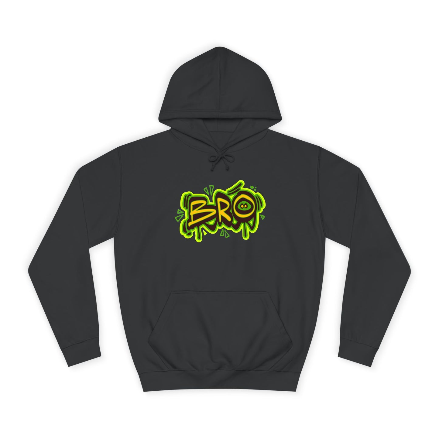 Graffiti 'BRO' Hoodie — Streetwear College Pullover