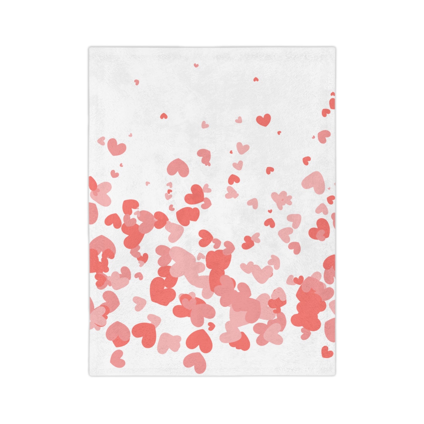 Microfiber Blanket — Pink Heart Confetti Throw for Valentine's Day & Cozy Gifts