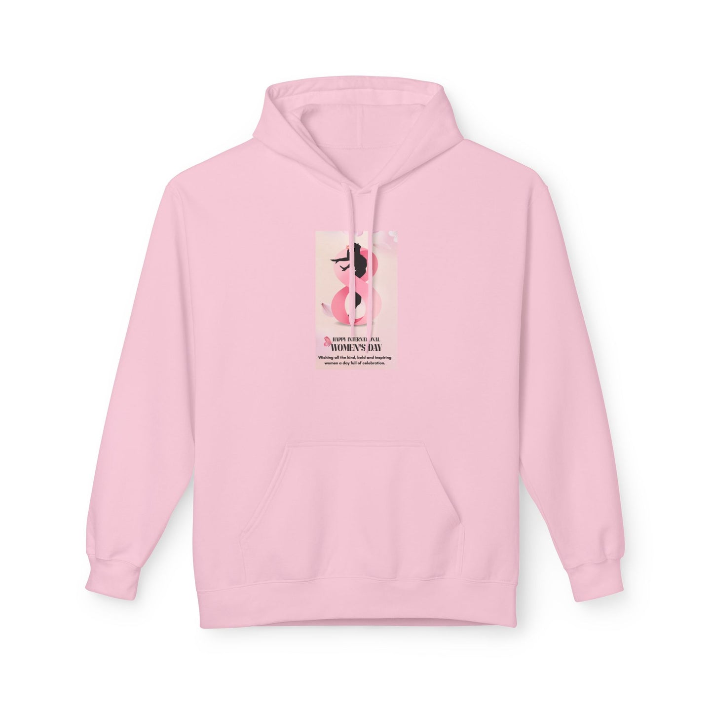 Hoodie - Pink Floral ‘Women’s Day’ Illustration Pullover