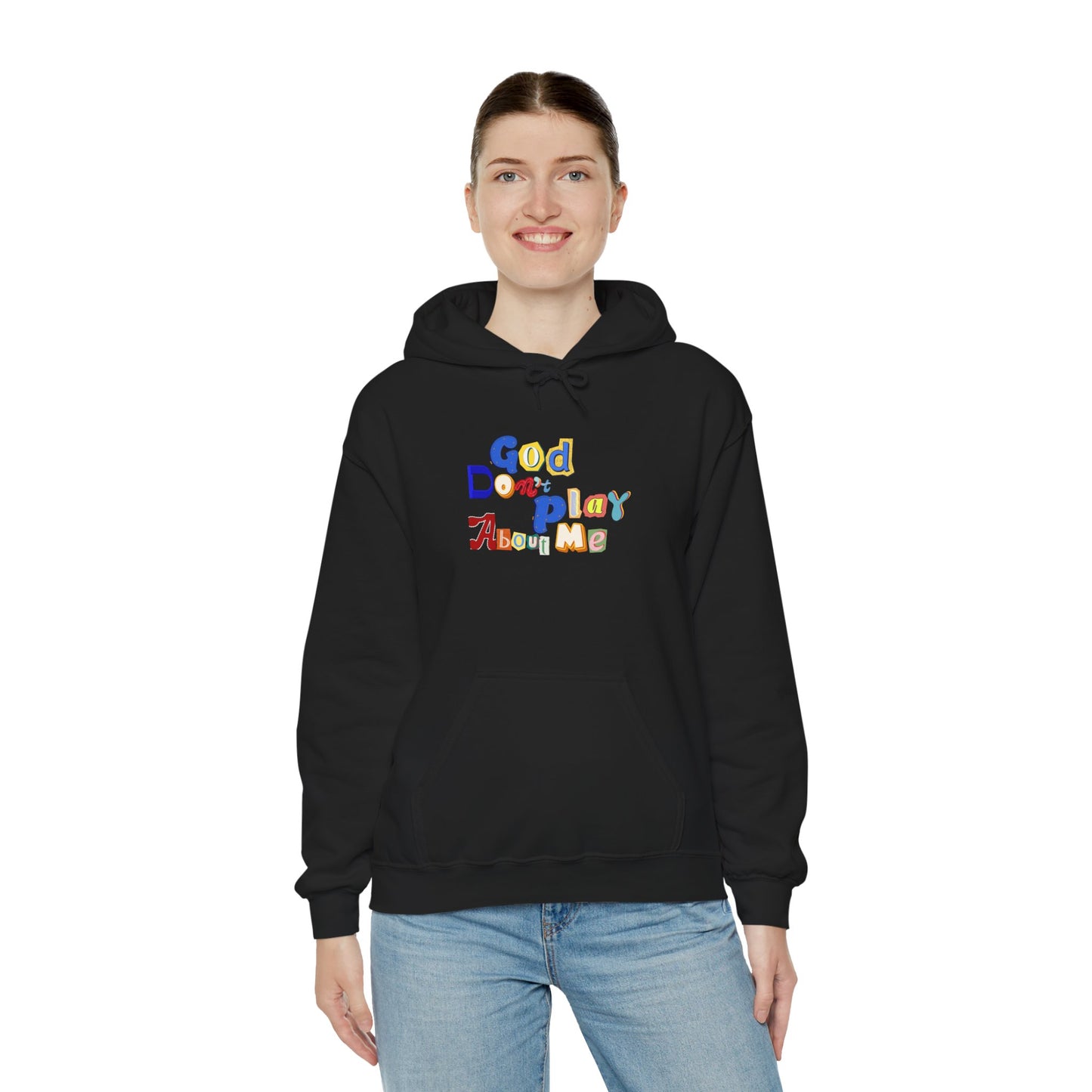 God on My Side Hoodie — Colorful Playful Faith Pullover