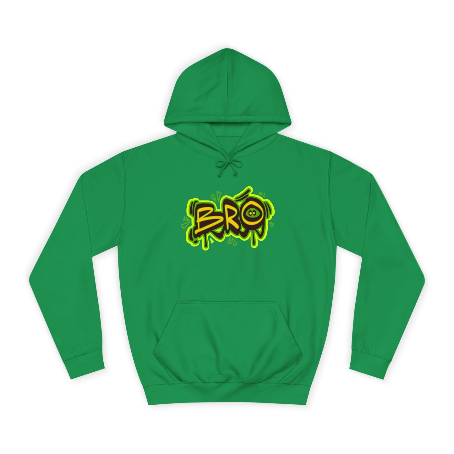 Graffiti 'BRO' Hoodie — Streetwear College Pullover