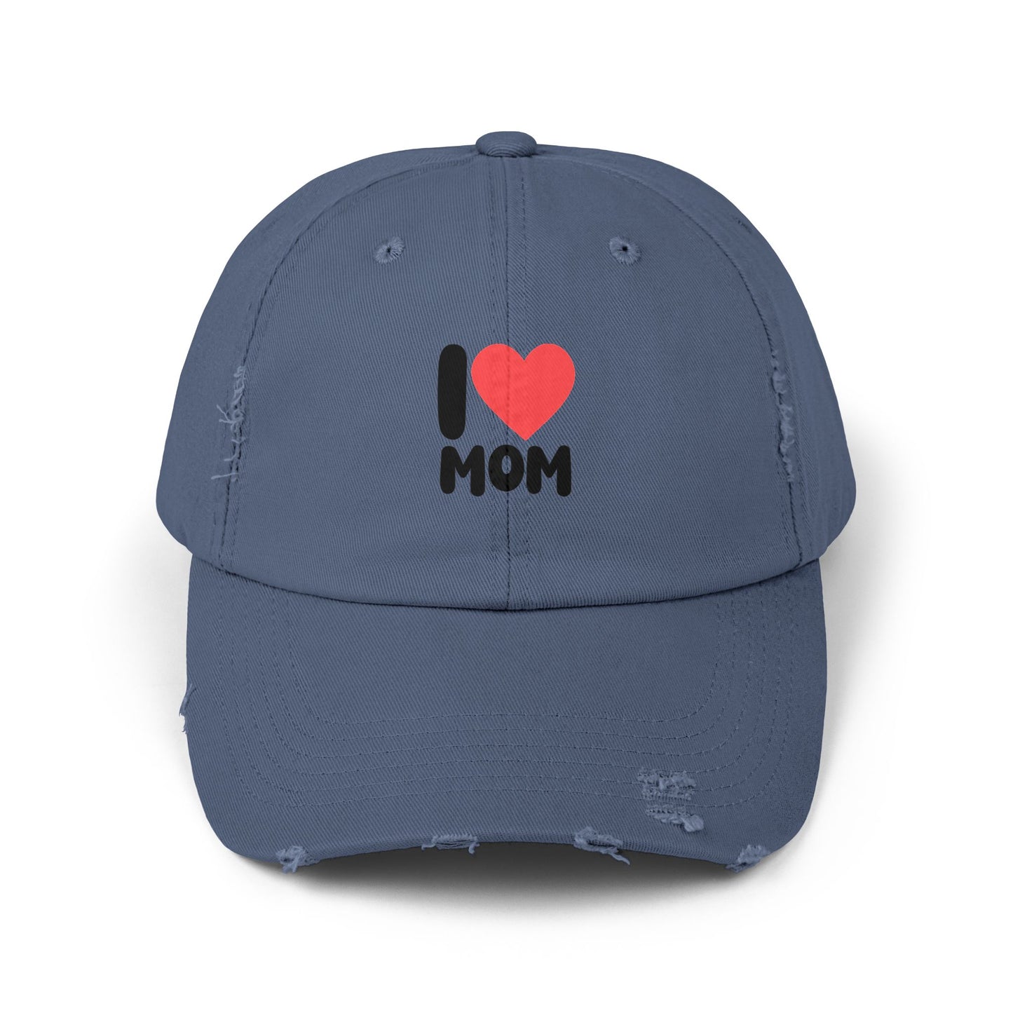 I  Mom Distressed Baseball Cap — Vintage Mom Hat for Mother’s Day