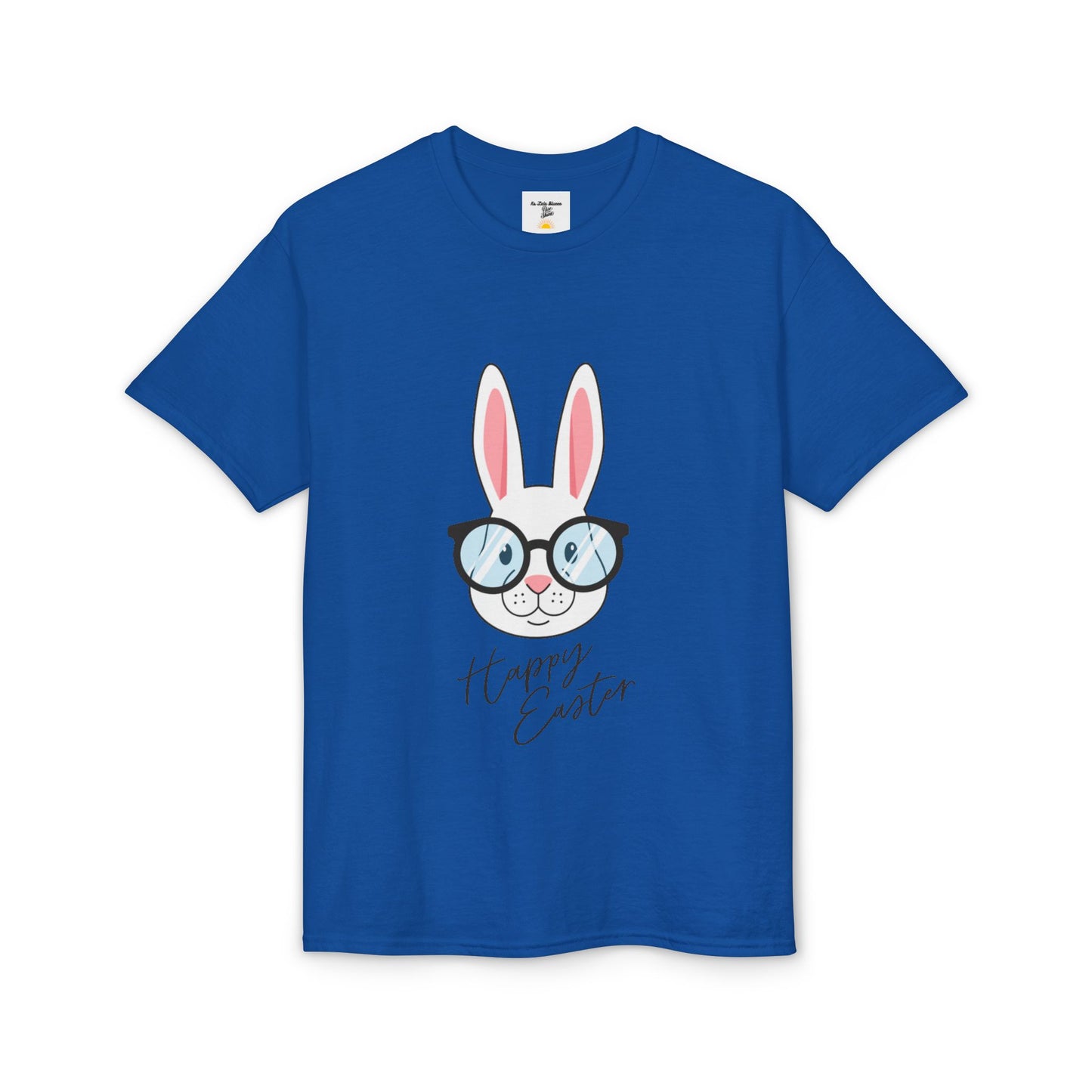 Easter Bunny with Glasses T-Shirt – "Happy Easter" Cute Graphic Tee