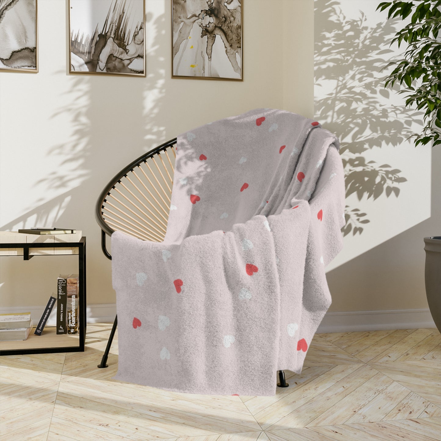 Mom Heart Microfiber Blanket — Soft Velveteen Throw for Mother’s Day & Gifts