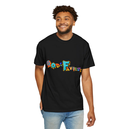 God's Favorite T-Shirt — Colorful Retro Script Graphic Tee