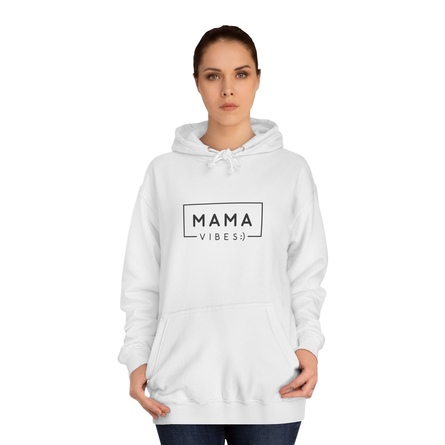 Mama Minimalist Hoodie — Simple 'MAMA' Script Pullover for New Moms & Mother's Day Gift