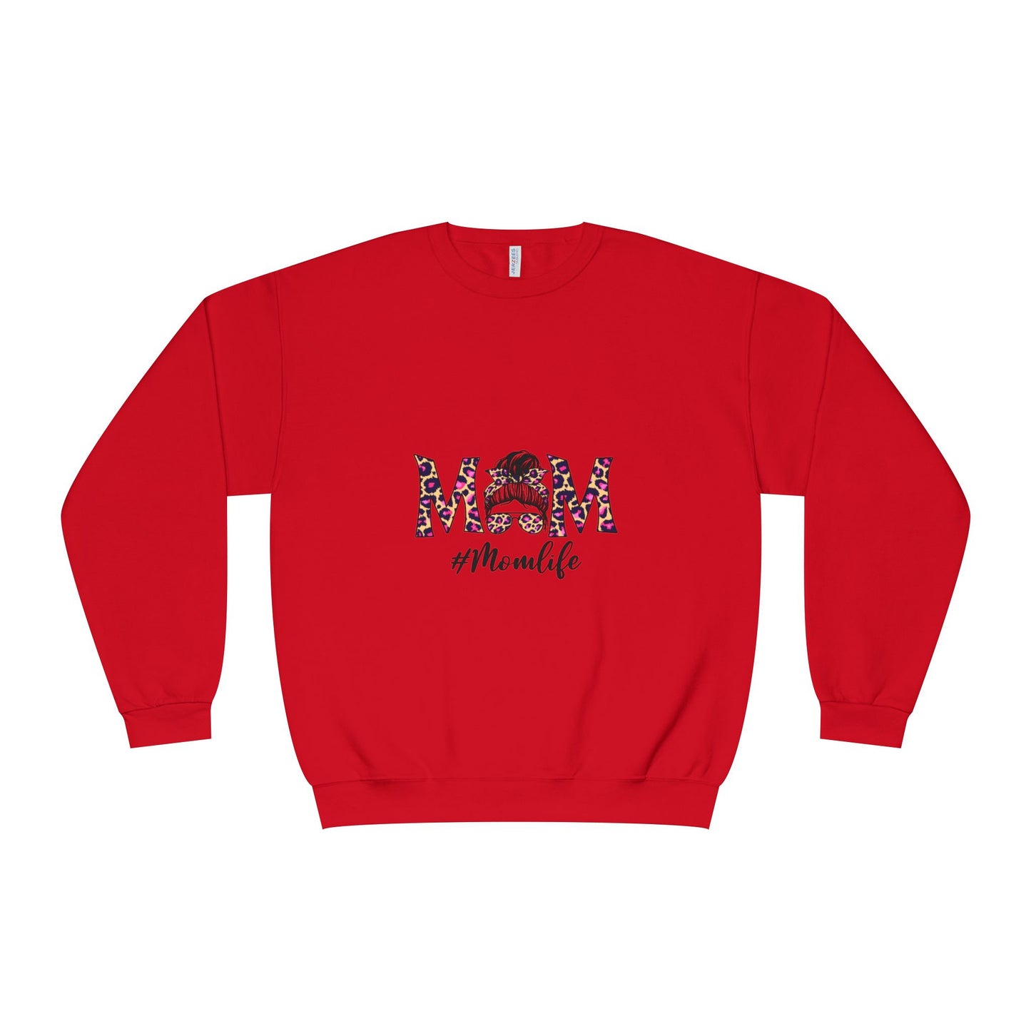 Momlife Floral Crewneck Sweatshirt — “MOM” Leopard Floral Design