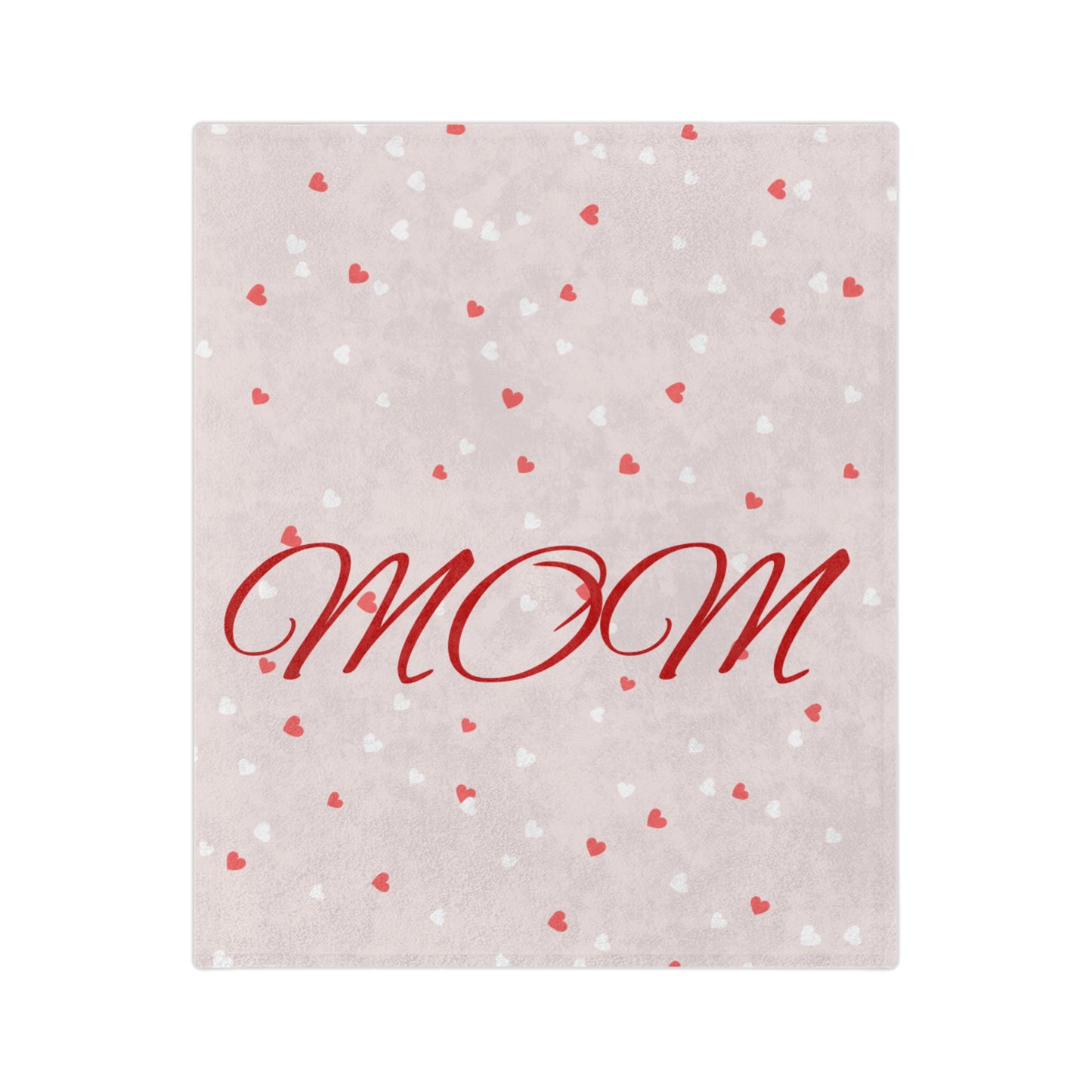 Mom Heart Microfiber Blanket — Soft Velveteen Throw for Mother’s Day & Gifts