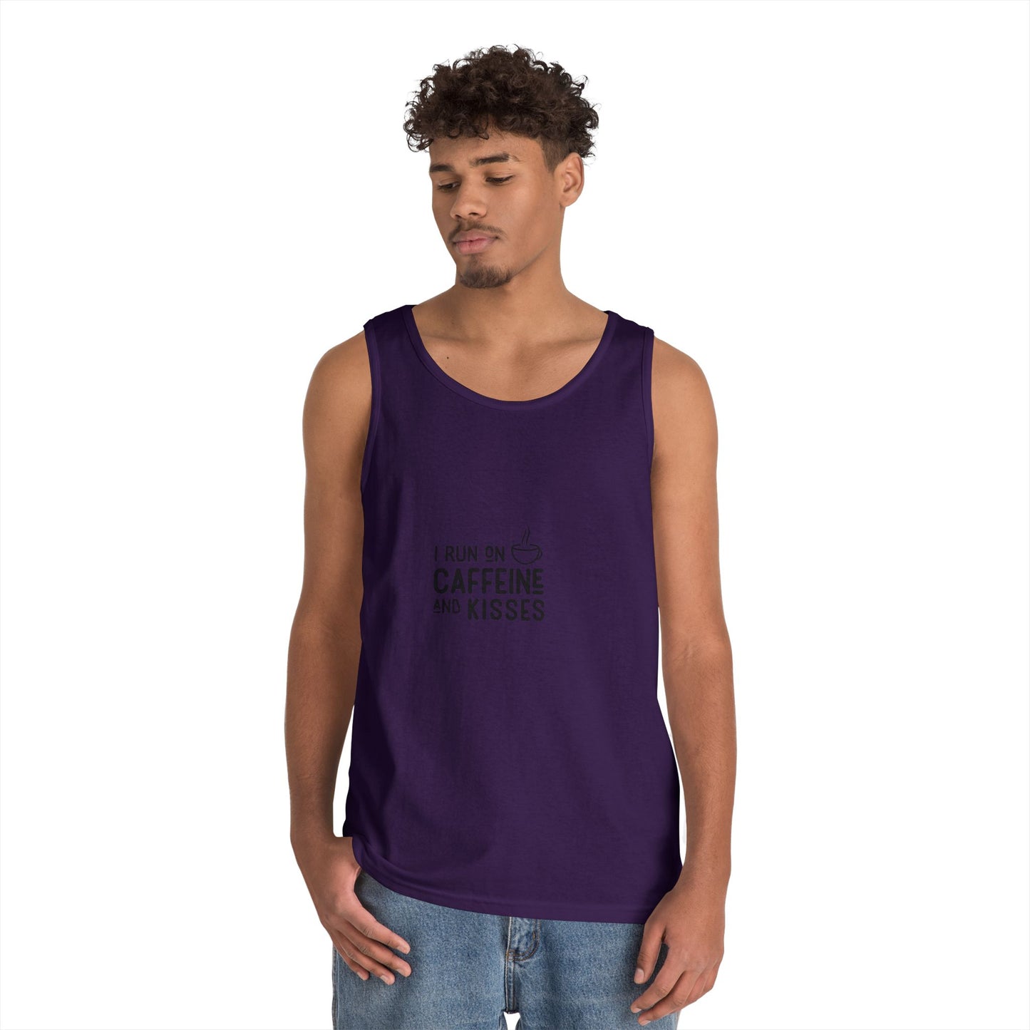 Caffeine & Kisses Tank Top — Cute Coffee Lover Shirt