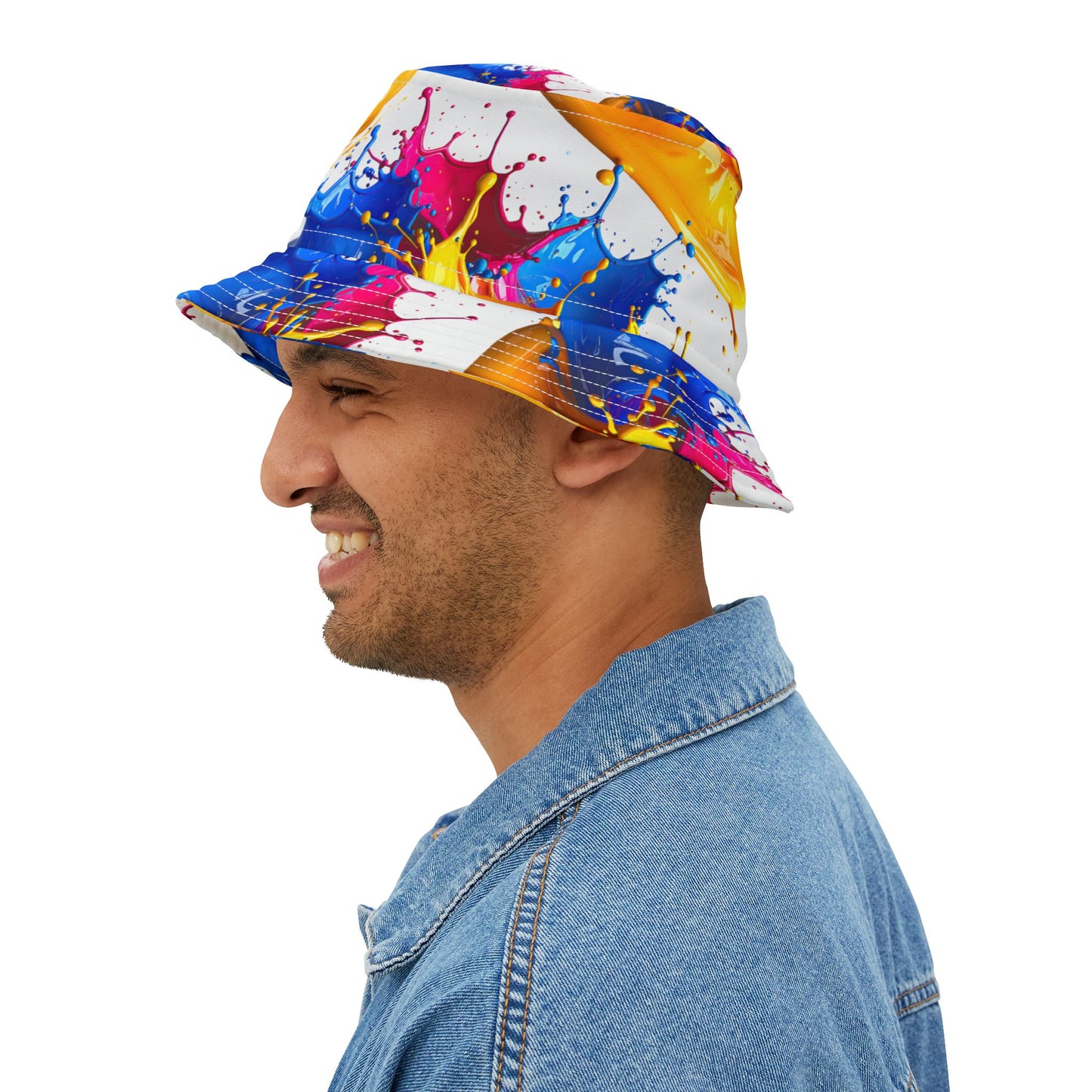 Color Splash Bucket Hat — Vibrant Paint Splash AOP Bucket Hat